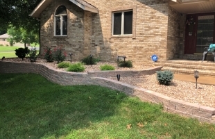 Rain gutter on house